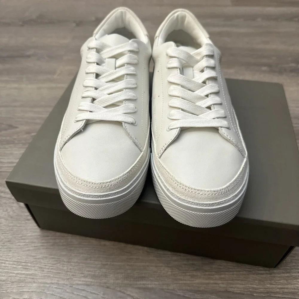 Allsaints Trish Calf Leather  Chunky Sneakers White Women's Us 10 EU 41